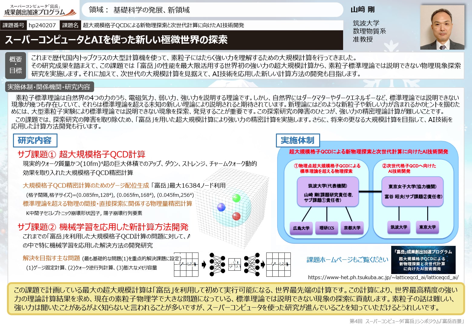 超大規模格子QCDによる新物理探索と次世代計算に向けたAI技術開発