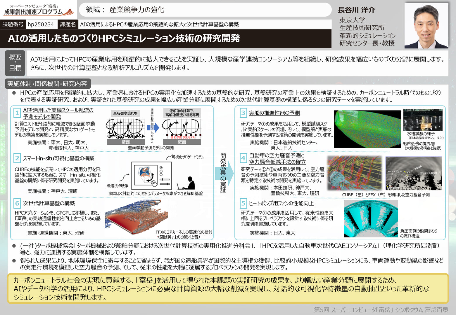 AIの活用によるHPCの産業応用の飛躍的な拡大と次世代計算基盤の構築